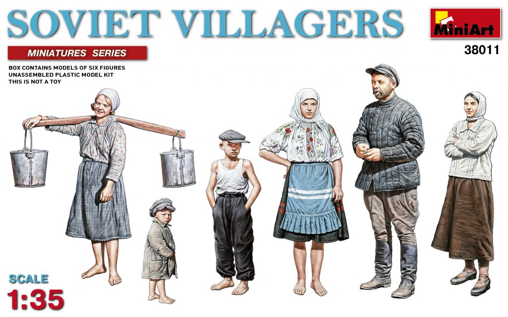 38011  фигуры  SOVIET VILLAGERS  (1:35)