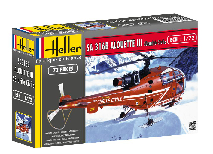 80289  авиация  Alouette III Securite Civile  (1:72)