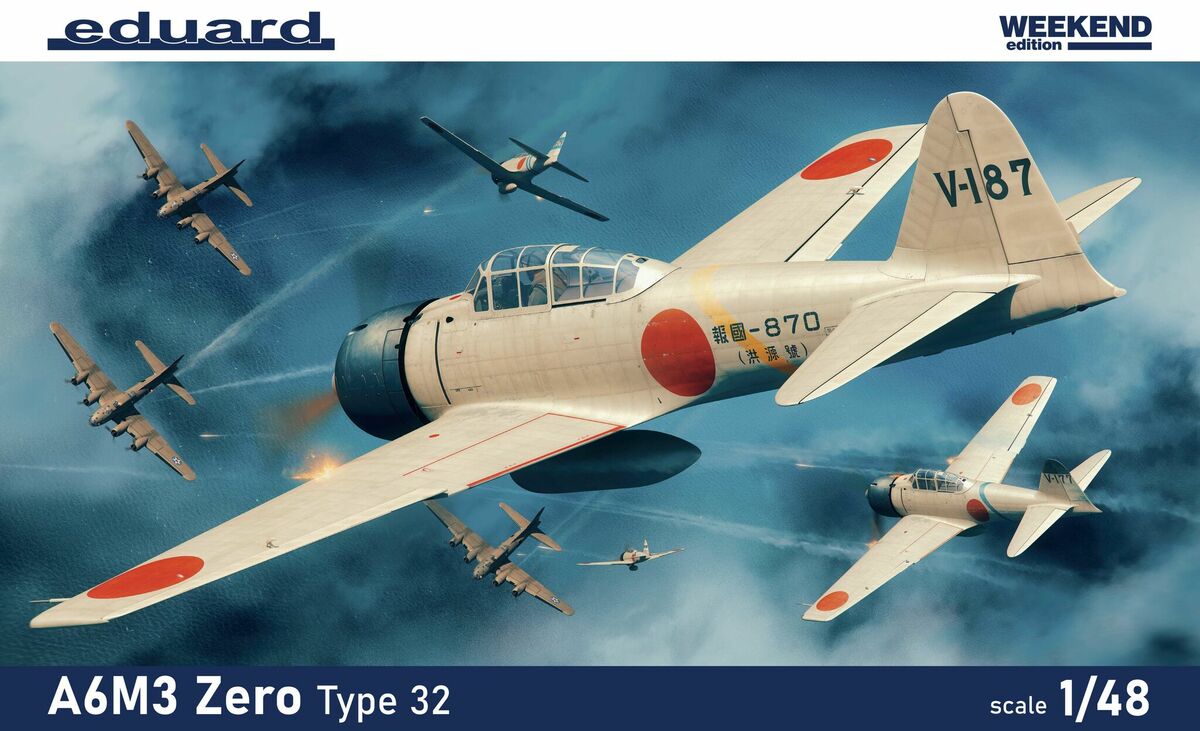 84191  авиация  A6M3 Zero Type 32 Weekend edition  (1:48)