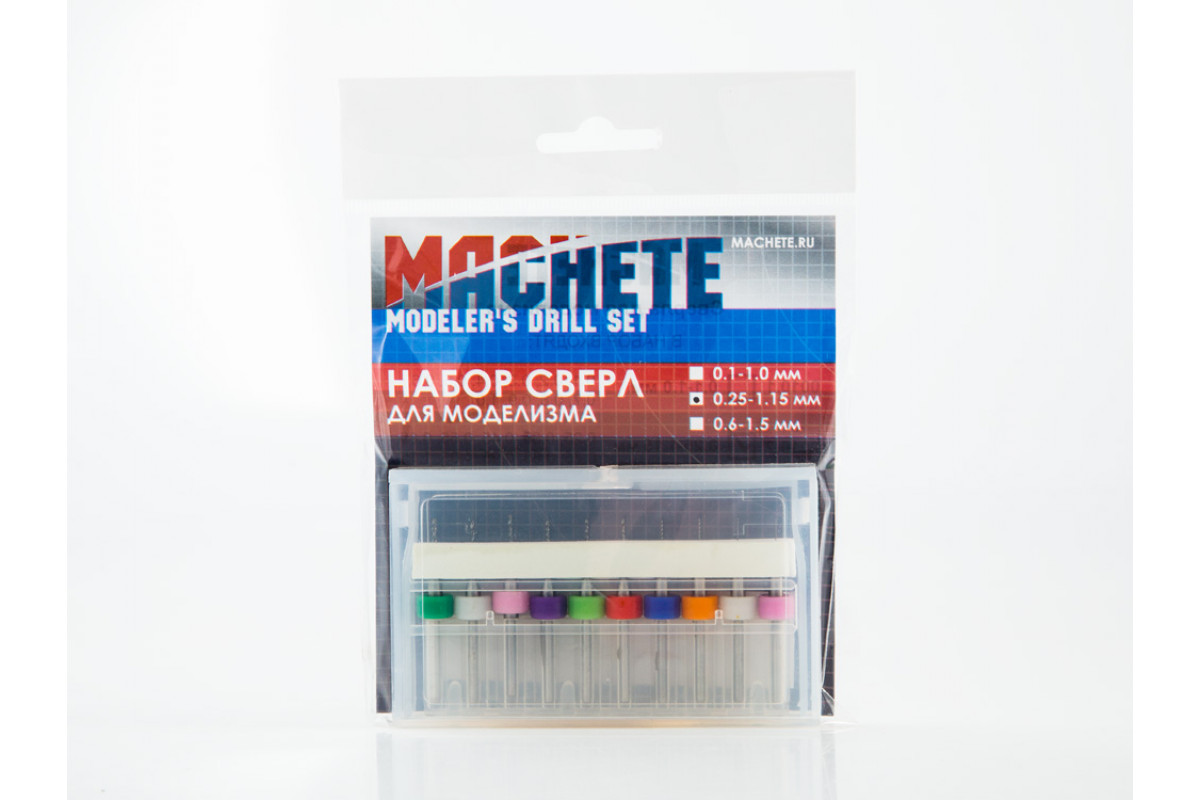 0022  ручной инструмент  Набор сверл для моделизма 0.25-1.15 мм