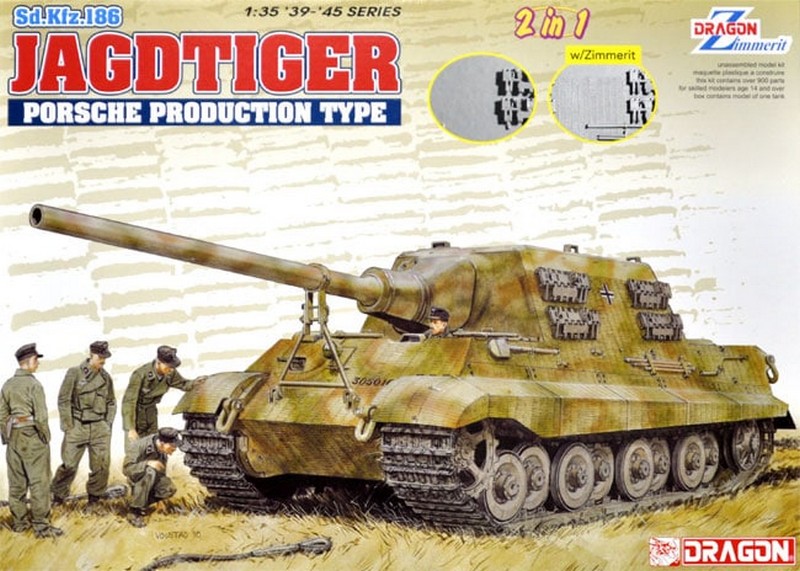 6925  техника и вооружение  САУ Sd.Kfz.186 Jagdtiger Porsche Production Type (2 in 1)  (1:35)