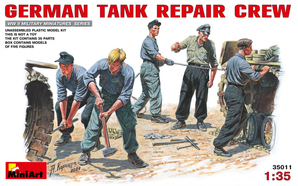 35011  фигуры  GERMAN TANK REPAIR CREW  (1:35)