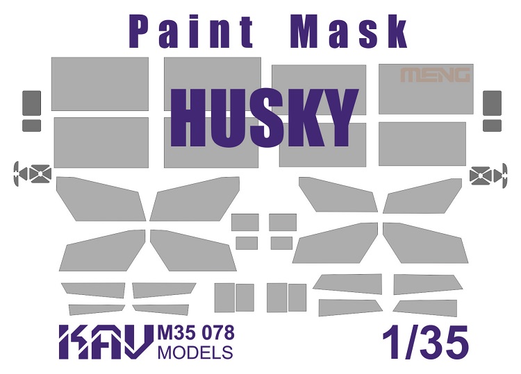 KAV M35 078  Маски окрасочные  Маска на остекление Husky TSV (Meng)  (1:35)