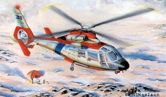 02816  авиация  Aerospatiale SA365N Dauphin 2  (1:48)