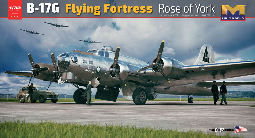 01E044  авиация  B-17G Flying Fortress Rose of York  (1:32)