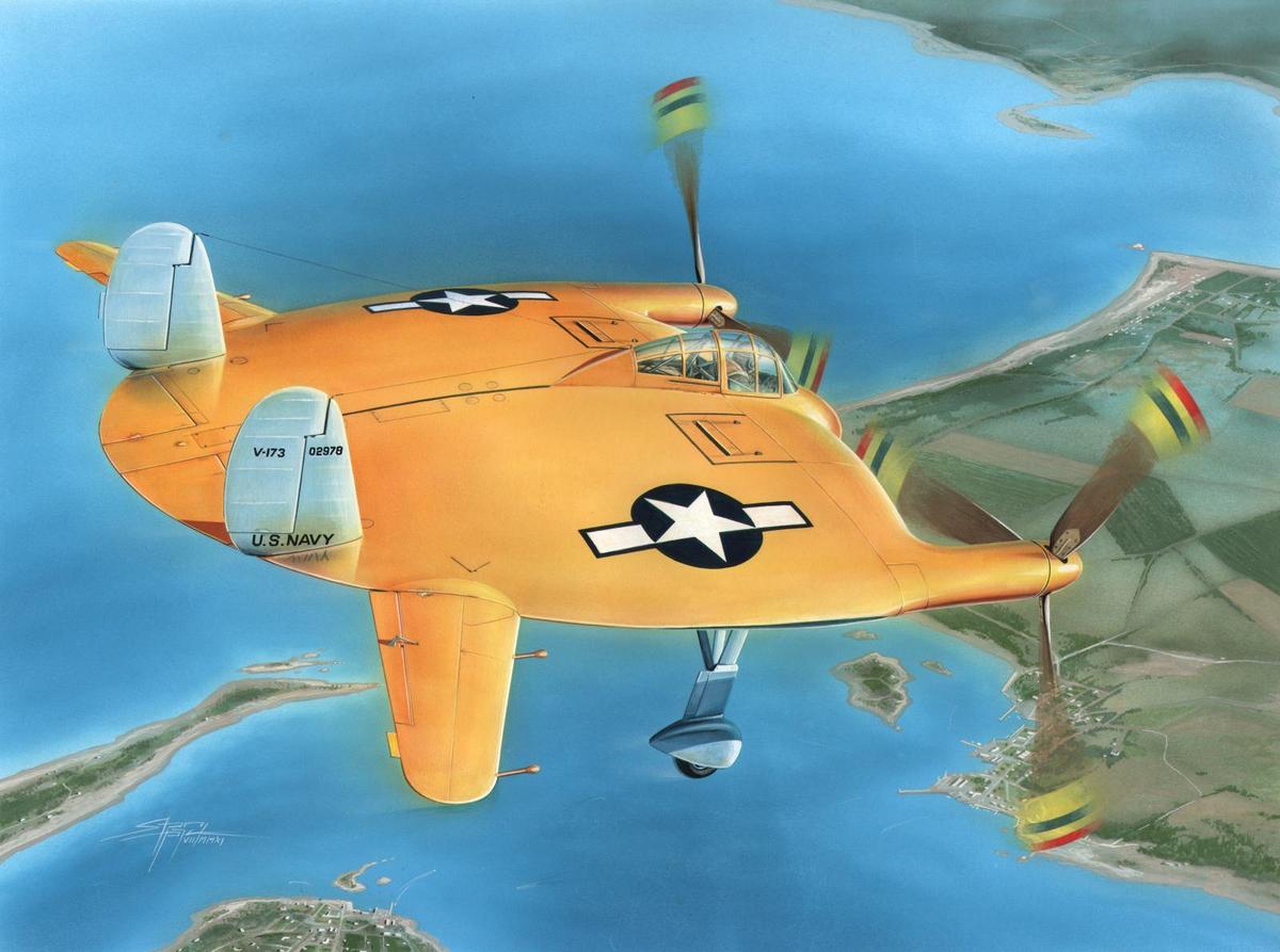 SH48121  авиация  V-173 Flying Pancake  (1:48)