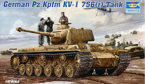 00366  техника и вооружение  German Pz.Kpfm KV-1 756 (r)  (1:35)