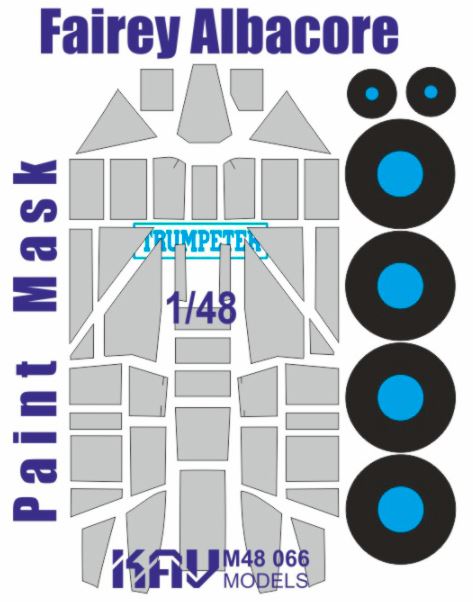 KAV M48 066  инструменты для работы с краской  Маска на Fairey Albacore (Trumpeter)  (1:48)