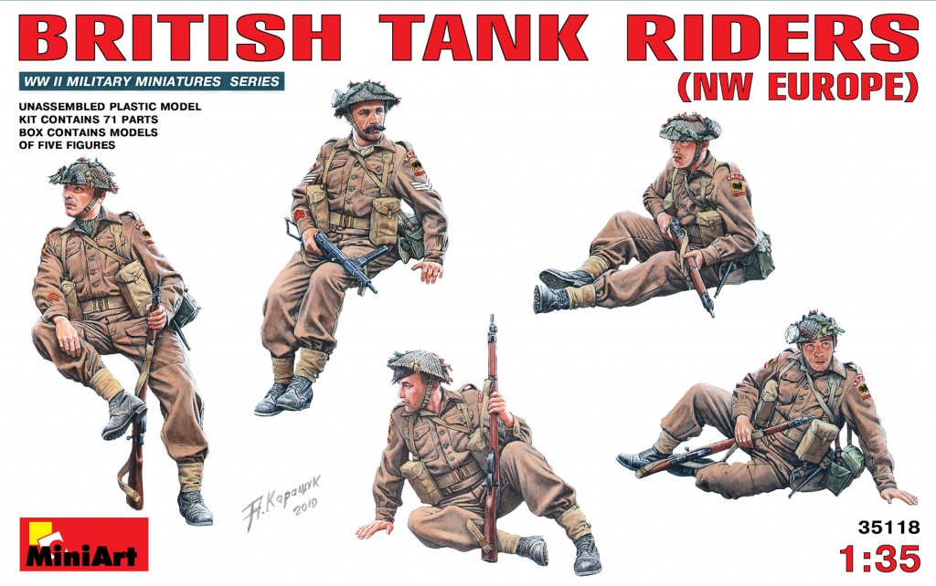 35118  фигуры  BRITISH TANK RIDERS (NW EUROPE)  (1:35)