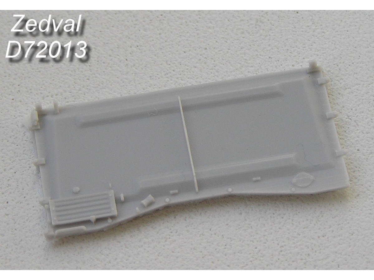 D72013  дополнения из смолы  Надмоторная плита для Танк-72  (1:72)