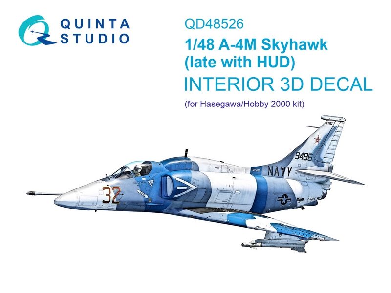 QD48526  декали  3D Декаль интерьера кабины A-4M late (Hesegawa/Hobby2000)  (1:48)