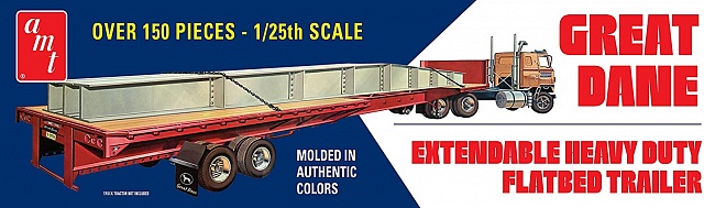 1111  автомобили и мотоциклы  Great Dane Extendable Flat Bed Trailer  (1:25)