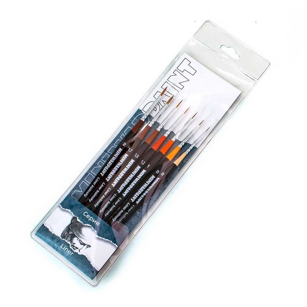 T-213  кисти  Набор "Серия Liner" в пакете (7 кистей)