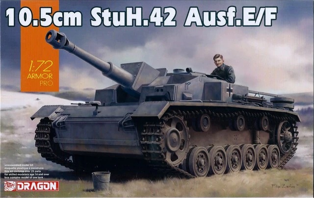 7561  техника и вооружение  10.5cm StuH.42 Ausf.E/F  (1:72)
