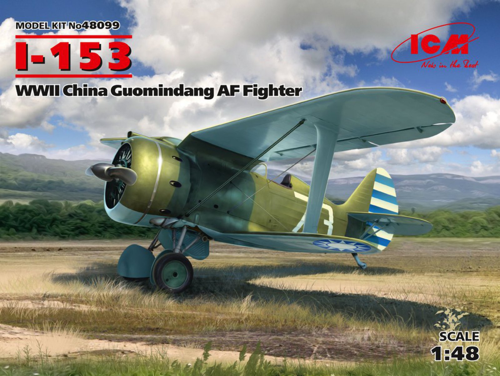 48099  авиация  И-153, WWII China Guomindang AF Fighter  (1:48)