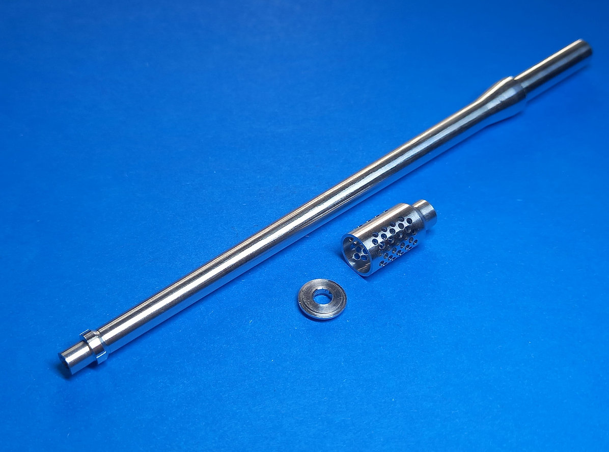 MG-3609  металлические стволы  128-мм для Е-75 дульник со сквозной перфорацией  (1:35)