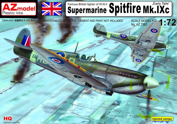 AZ7392  авиация  Supermarine Spitfire Mk.IXc "Early tails"  (1:72)