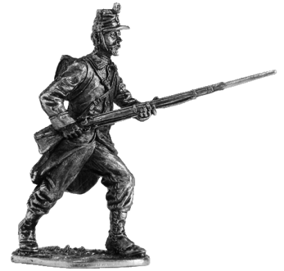 084 M  миниатюра  Рядовой пьедемонтского линейного полка, Италия 1859