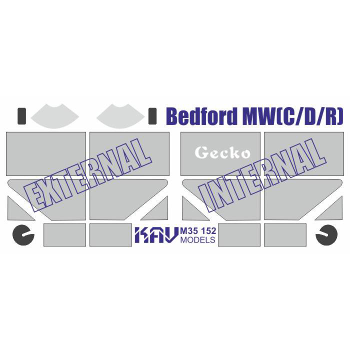 KAV M35 152  Маски окрасочные  Окрасочная маска на Bedford MW (Gecko)  (1:35)
