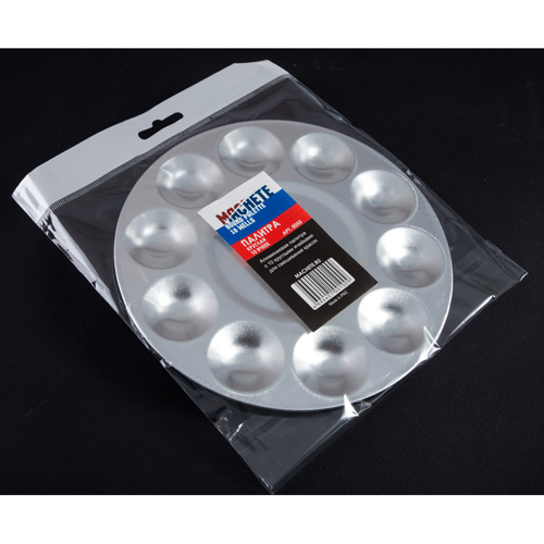 0055  инструменты для работы с краской Палитра круглая 10 ячеек