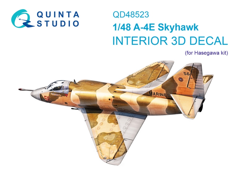 QD48523  декали  3D Декаль интерьера кабины A-4E (Hesegawa/Hobby2000)  (1:48)