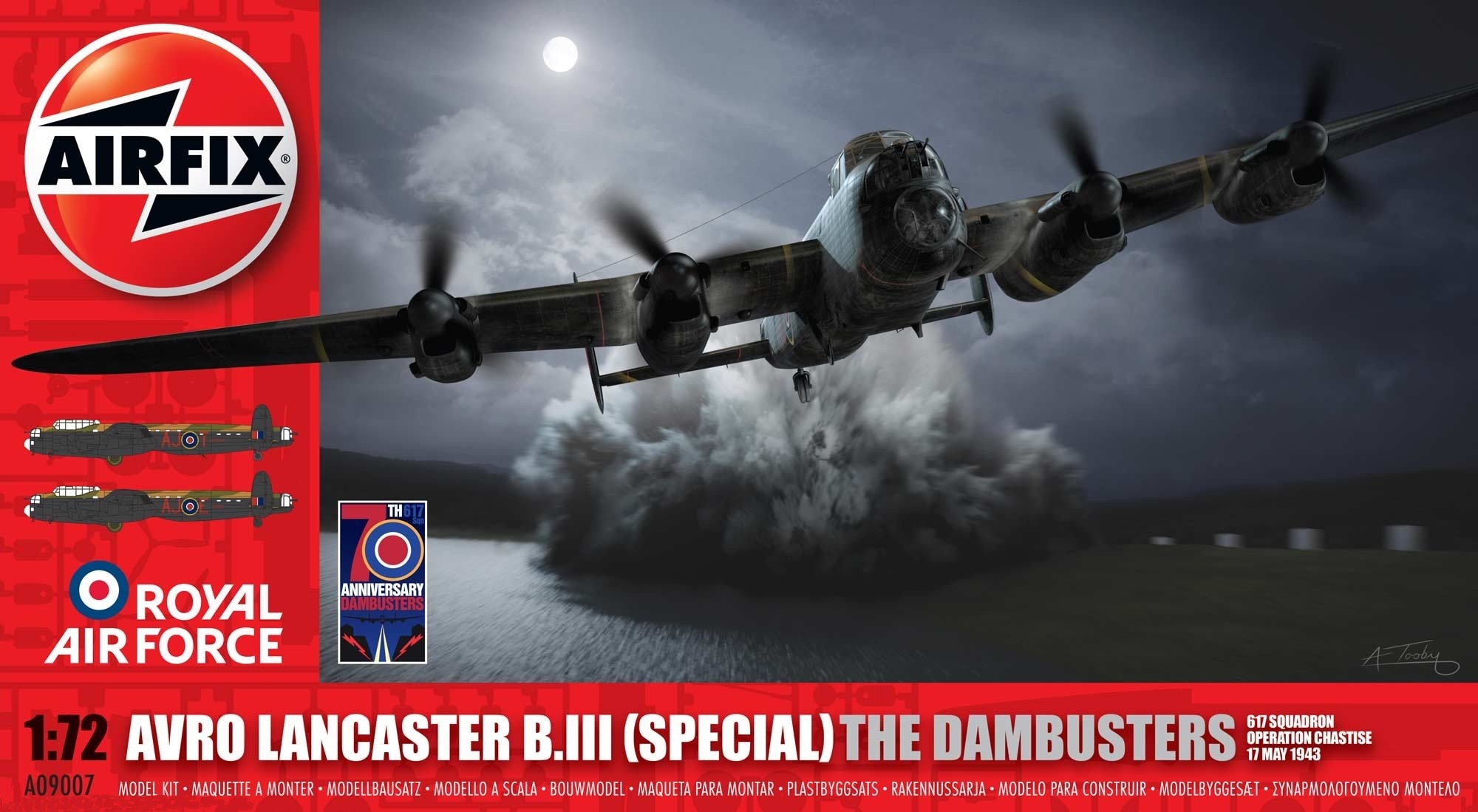 A09007  авиация  DUMBUSTER LANCASTER (1:72)
