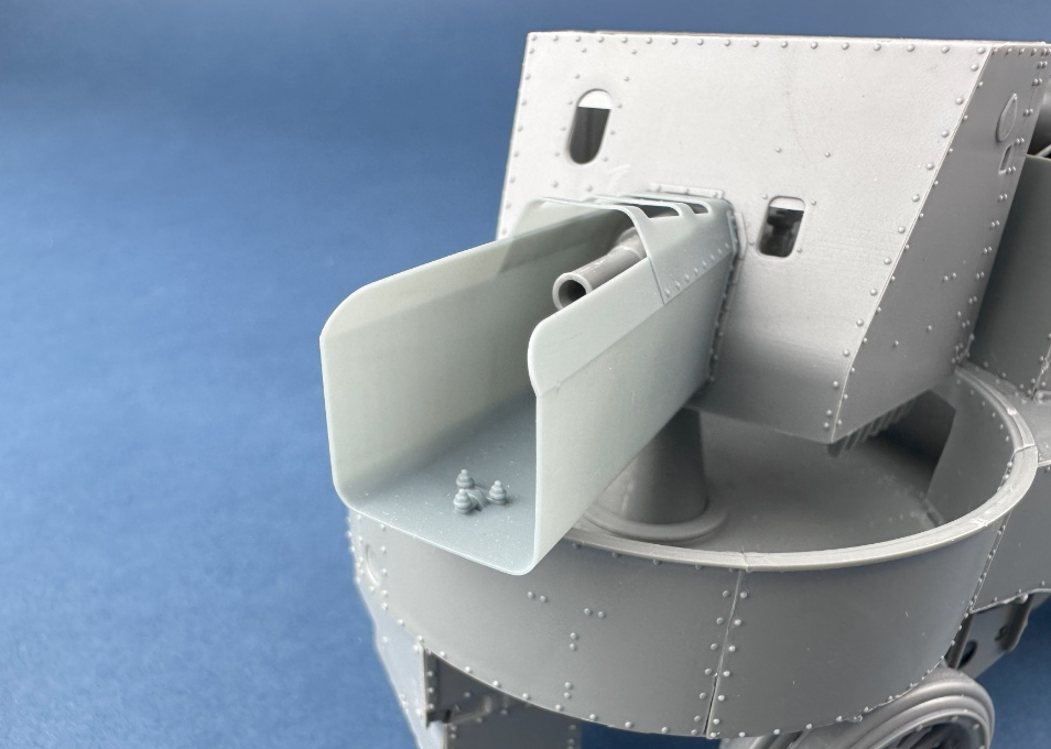 A35-048  дополнения из смолы  Garford-Putilov gun`s armoured cowl  (1:35)