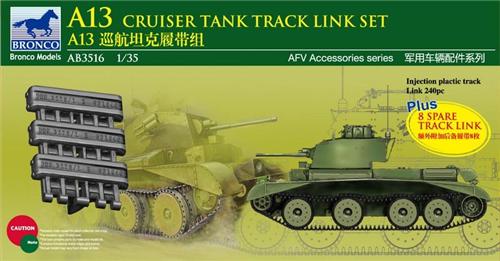AB3516  траки наборные  A13 Cruiser Tank Track Link Set  (1:35)