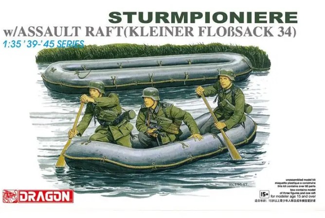 6076  фигуры  German Sturmpioniere w/Assault Raft (Kleiner Floßsack 34)  (1:35)