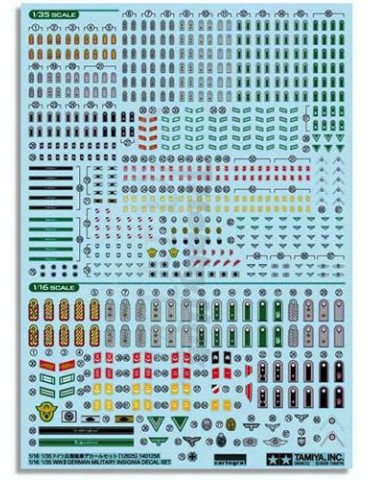 12625  декали  WWII German Insignia, немецкие знаки различия, погоны (1:35)(1:16)