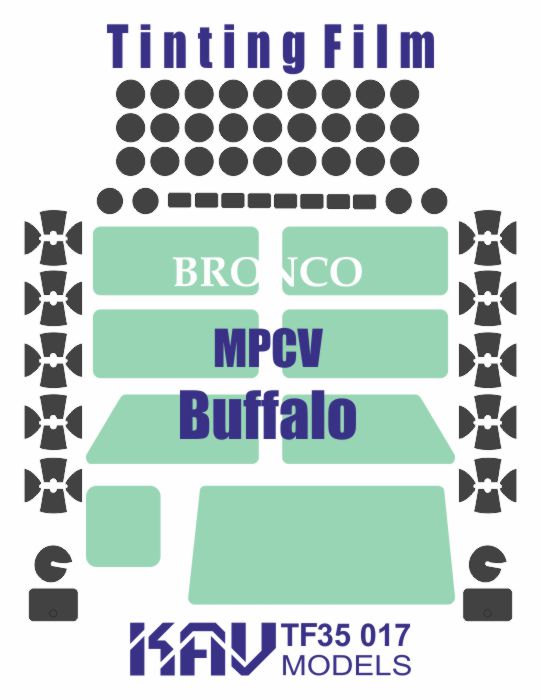 KAV TF35 017  инструменты для работы с краской  Тонировочная пленка на Buffalo MPCV  (1:35)