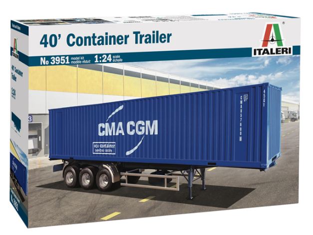 3951  автомобили и мотоциклы  40' Container Trailer  (1:24)