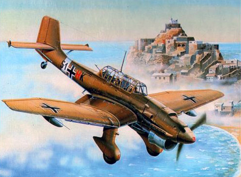 03216  авиация  Junkers Ju-87R Stuka (1:32)