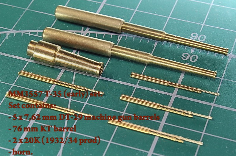 MM3557  стволы  металлические  T-35 (early) set  (1:35)