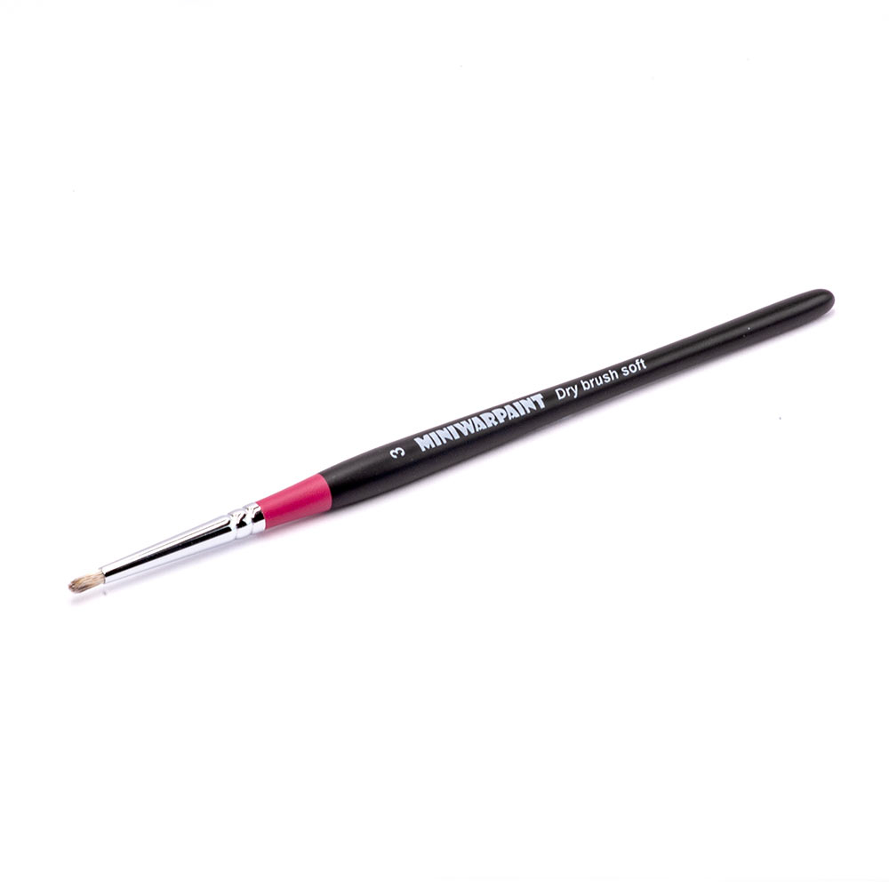 T-039  кисти  Кисть MiniWarPaint серии Drybrush Soft №3
