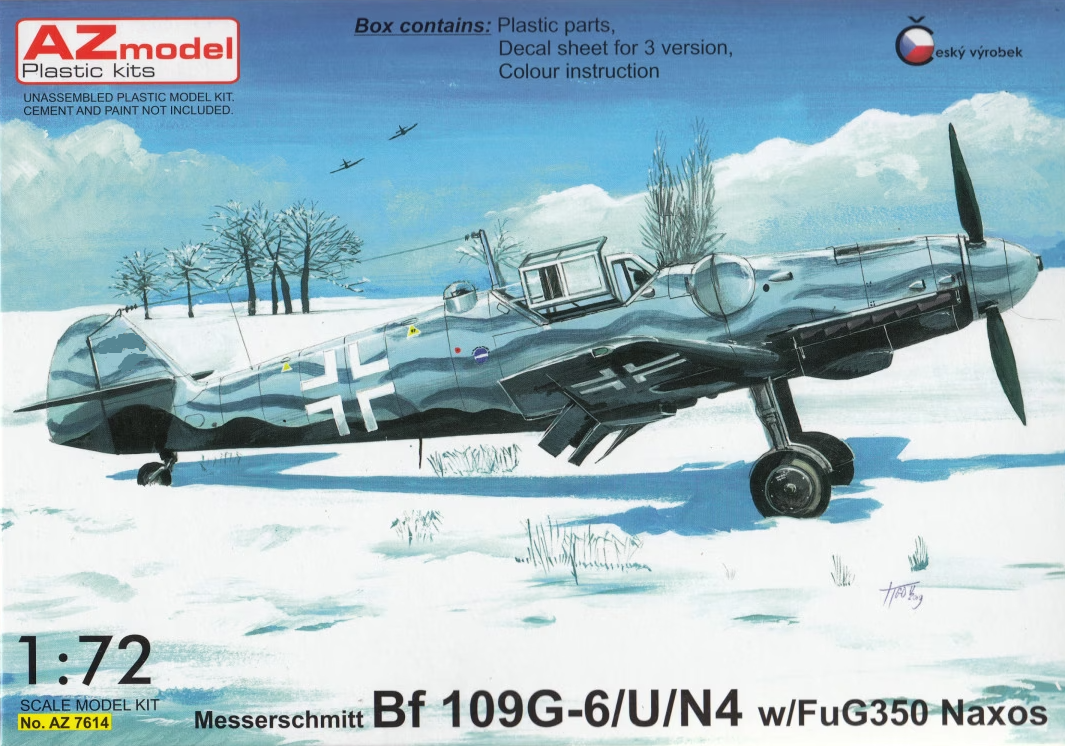 AZ7614  авиация  Messerschmitt Bf 109G-6/U4/N W/FuG350 Naxos  (1:72)