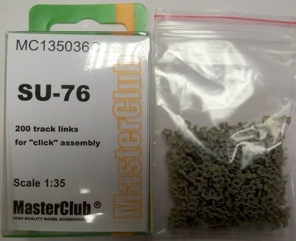 MC135036CL  траки наборные  Su-76 (Смола на "клик")  (1:35)