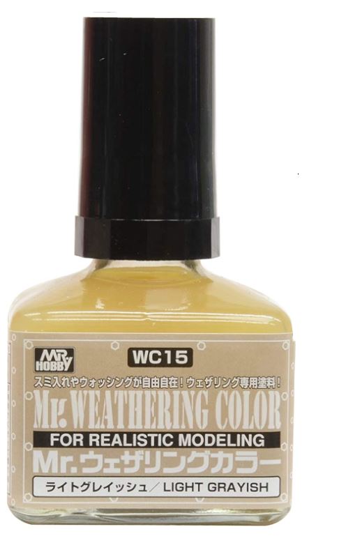 WC15  краска 40мл MR.WEATHERING COLOR WC15 LIGHT GRAYISH