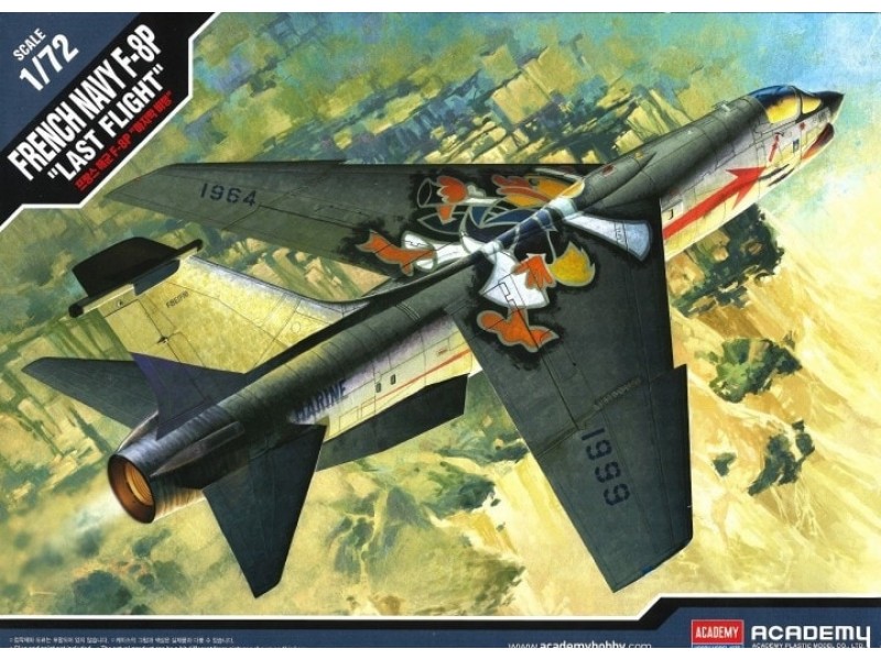 12559  авиация  F-8P Crusader  (French NAVY)  (1:72)