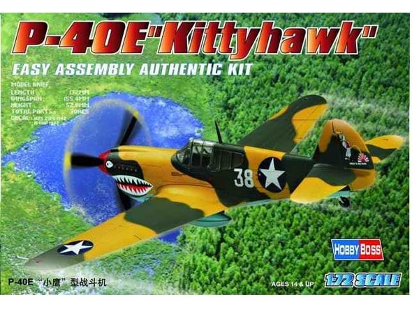 80250  авиация  Curtiss P-40E Kittihawk (1:72)