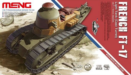TS-008  техника и вооружение  French FT-17 Light Tank (Cast Turret)  (1:35)