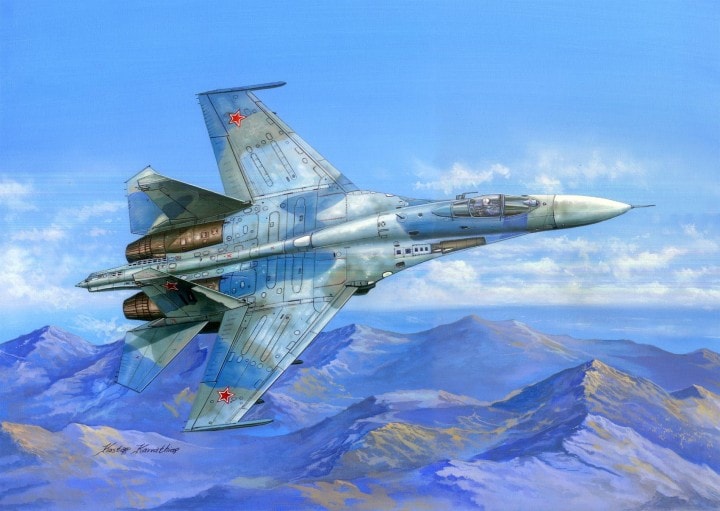81711  авиация  ОКБ Сухого-27 Flanker B  (1:48)