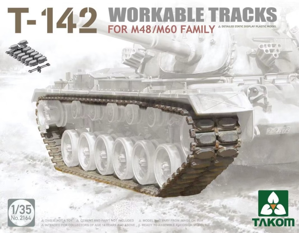 2164   траки наборные  T-142 Workable Tracks for M48/M60 family  (1:35)