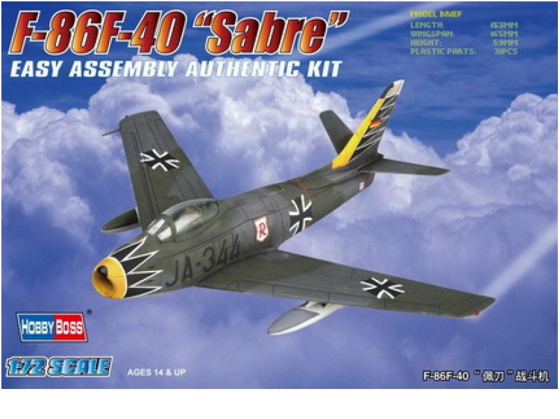 80259  авиация  F-86F-40 "Sabre"  (1:72)