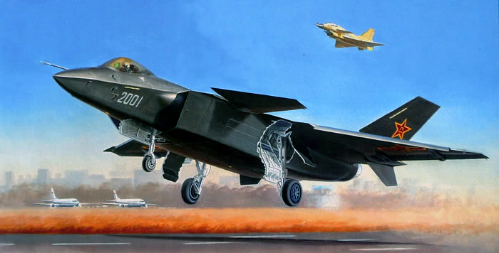 01663  авиация  Chinese J-20 Mighty Dragon  (1:72)