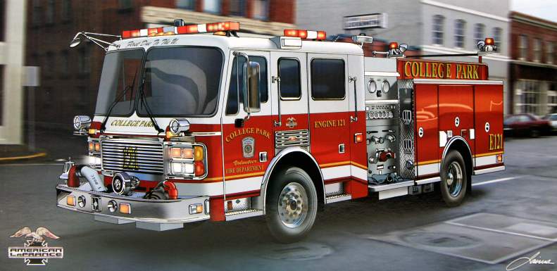 02506  автомобили и мотоциклы  American LaFrance Eagle Fire pumper  (1:25)