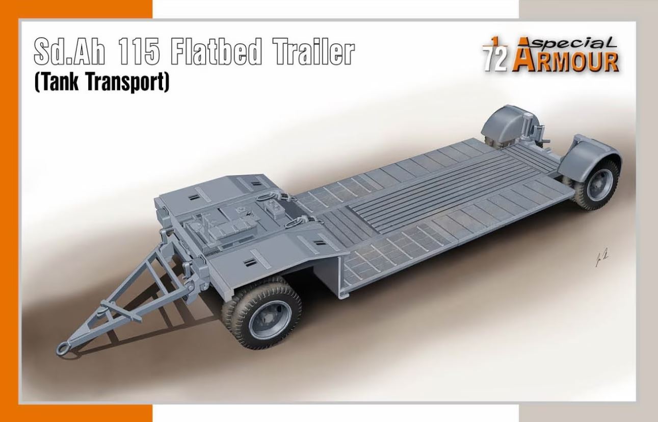 SA72022  техника и вооружение  Sonderanhänger Sd.Ah. 115 Flatbed Trailer  (1:72)