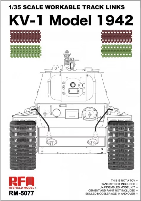 RM-5077  траки наборные  Workable Track Links KV-1 Model 1942  (1:35)