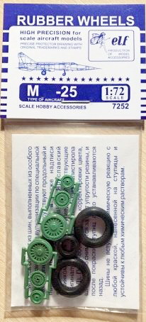 7252  дополнения из пластика  Rubber Wheels. M-25  (1:72)