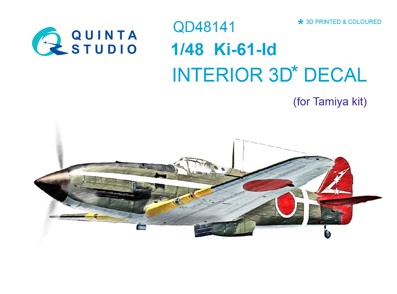 QD48141  декали  3D Декаль интерьера кабины Ki-61-Id (Tamiya)  (1:48)